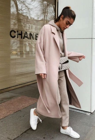 розовое пальто с чем носить